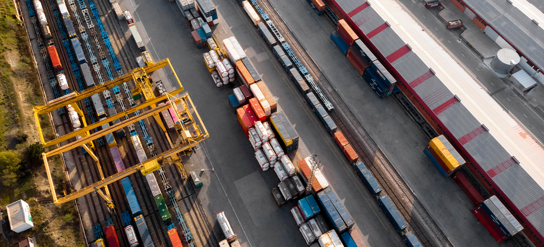 ICD and dry port warehouse operations with rail, trucks, containers and CFS cargo handling